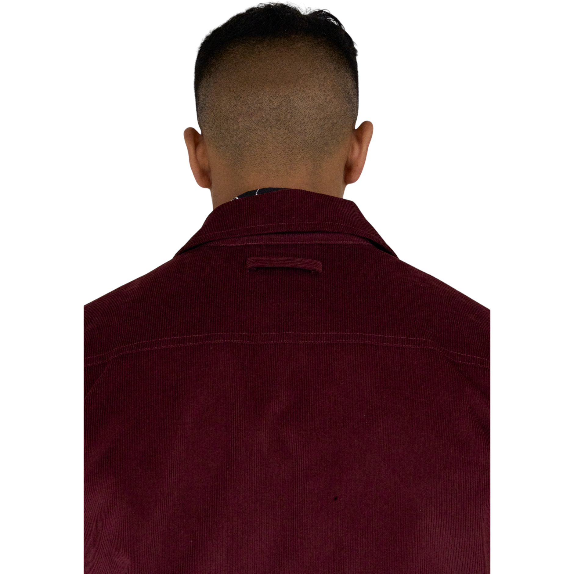 GOD Wine Needle Cord Patch Pocket Jacket