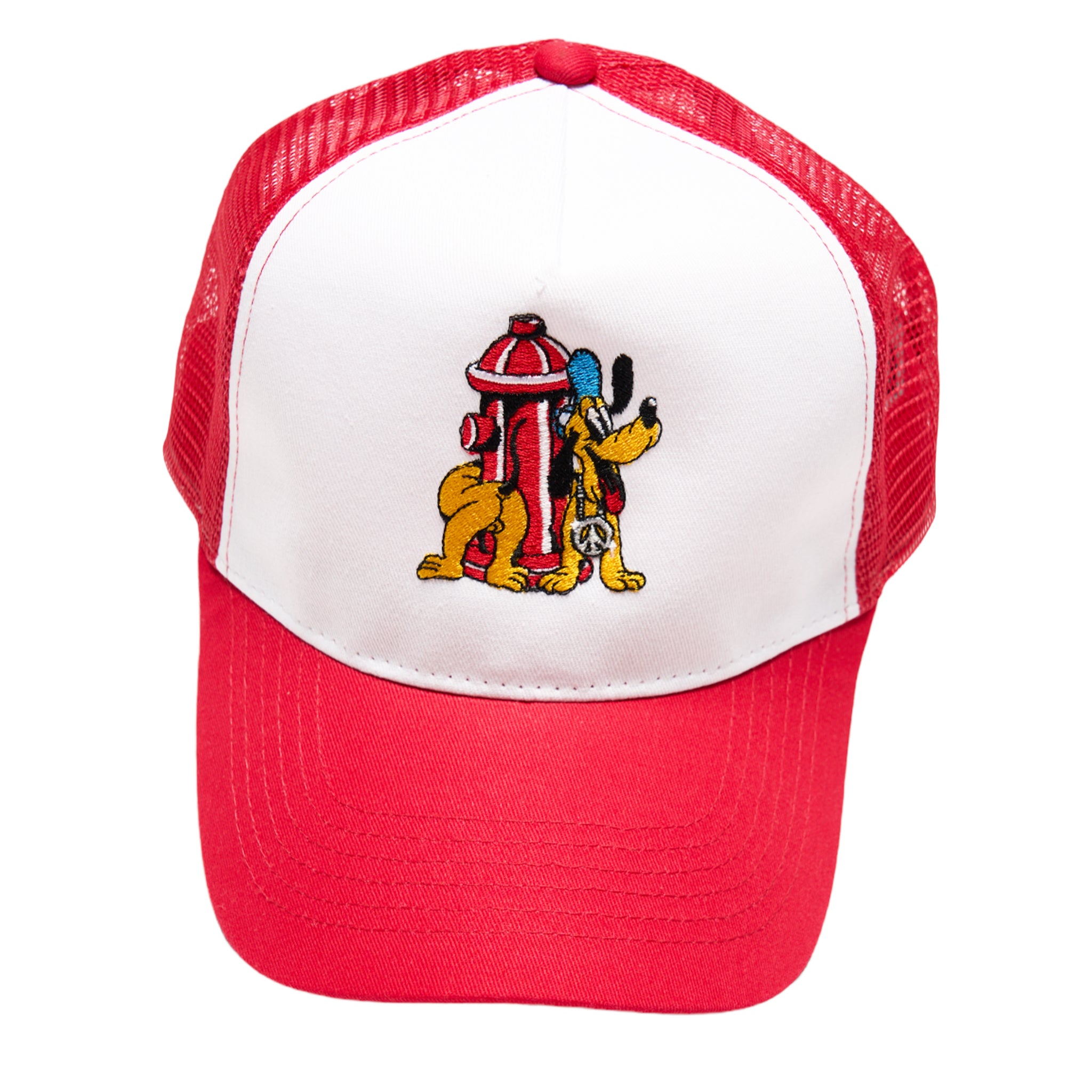 God Dog Embroidered Red/ White Snapback Trucker Cap